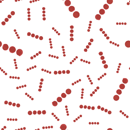 Pattern Seamless Abstract pattern of dots red line . For your design. Vector.のイラスト素材