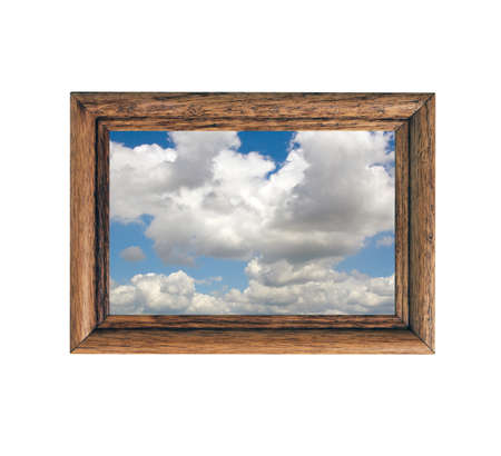 Cloudscape in frameの写真素材