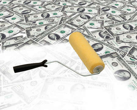 Dollars paintingの写真素材