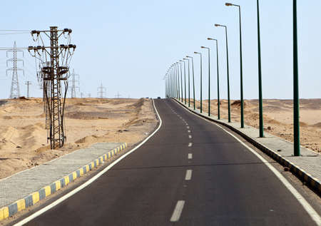 Road through desertの写真素材