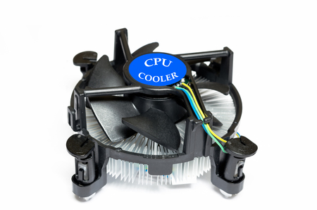 Standart CPU cooler isolated on a white backgroundの写真素材
