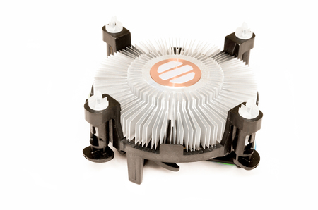 Standart CPU cooler isolated on a white backgroundの写真素材