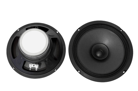 Full-range loudspeaker isolated on white background.の写真素材