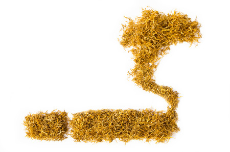 Cigarette of tobacco isolated on white backgroundの写真素材