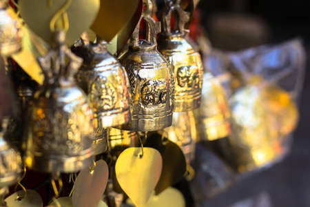 Bells in the temple ChiangMai, THAILAND.の写真素材
