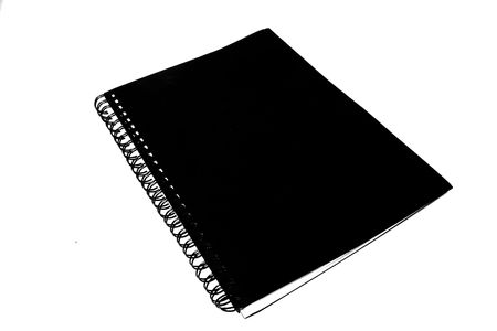 Black plain closed notebookの写真素材