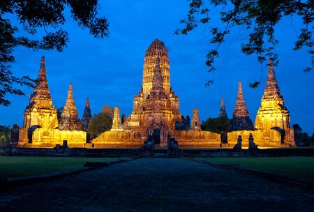 Chaiwattanaram temple in Ayutthaya Historical Park , Thailand の写真素材