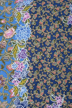 background of thai style fabric pattern の写真素材
