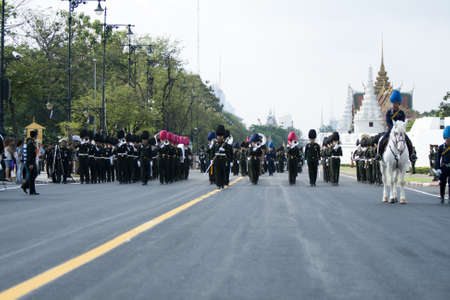 BANGKOK, THAILAND - MARCH 18    Preparing for the royal cremation ceremony of Prince Bejaratana Rajasuda Sirisobhabannavadi  Soldiers of the Sanam Luang, Bangkok Thailand  on march 18,2012 のeditorial素材