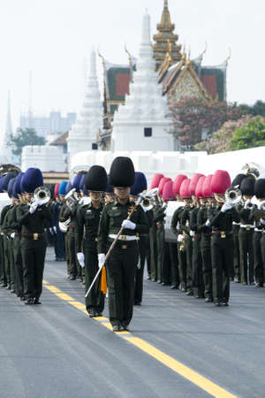 BANGKOK, THAILAND - MARCH 18    Preparing for the royal cremation ceremony of Prince Bejaratana Rajasuda Sirisobhabannavadi  Soldiers of the Sanam Luang, Bangkok Thailand  on march 18,2012 のeditorial素材