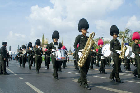 BANGKOK, THAILAND - MARCH 18    Preparing for the royal cremation ceremony of Prince Bejaratana Rajasuda Sirisobhabannavadi  Soldiers of the Sanam Luang, Bangkok Thailand  on march 18,2012 のeditorial素材