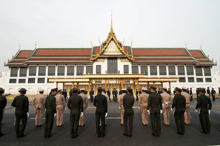 BANGKOK, THAILAND - MARCH 25  The Royal Cremation Ceremony of Prince Bejaratana Rajasuda Sirisobhabannavadi  Members of the Sanam Luang, Bangkok, Thailand  March 25, 2012 のeditorial素材
