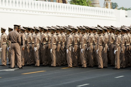 BANGKOK, THAILAND - MARCH 25  The Royal Cremation Ceremony of Prince Bejaratana Rajasuda Sirisobhabannavadi  Members of the Sanam Luang, Bangkok, Thailand  March 25, 2012 のeditorial素材