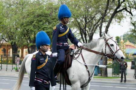 BANGKOK, THAILAND - MARCH 25  The Royal Cremation Ceremony of Prince Bejaratana Rajasuda Sirisobhabannavadi  Members of the Sanam Luang, Bangkok, Thailand  March 25, 2012 のeditorial素材