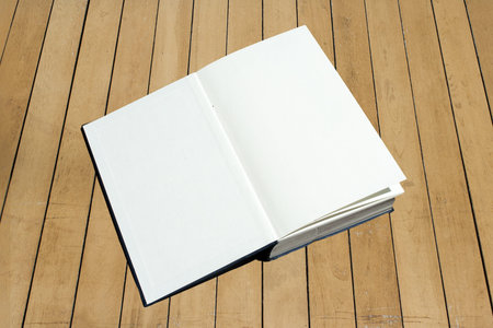 open book  on wood background