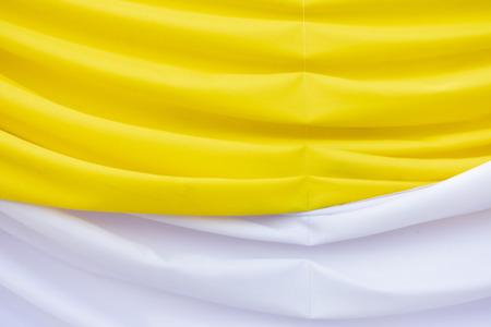 fabric white and yellow background or liquid wavesの写真素材