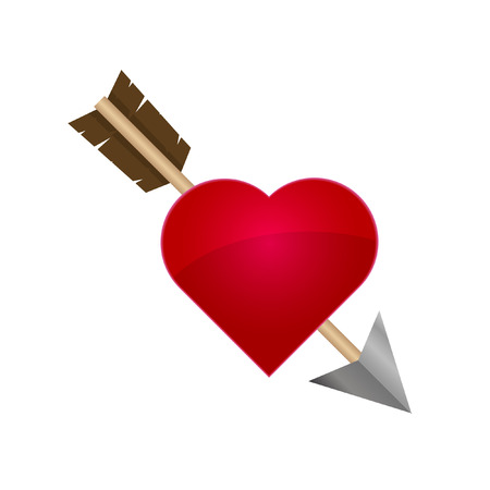 arrow through a heartのイラスト素材