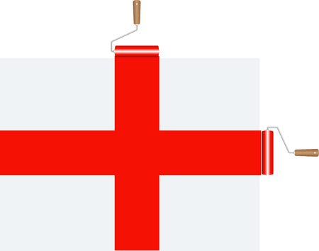 Paint Roller-England Flagのイラスト素材