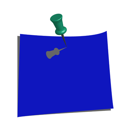 Push Pin and a Paper Noteのイラスト素材
