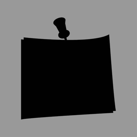 Push Pin and a Paper Noteのイラスト素材