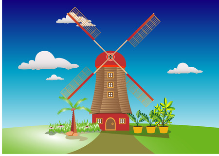 Windmillのイラスト素材