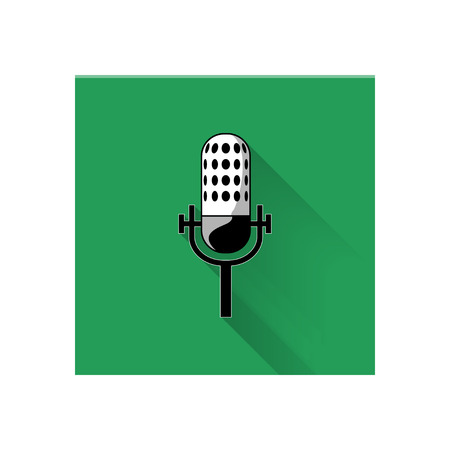 MicroPhone (LongShadow)のイラスト素材