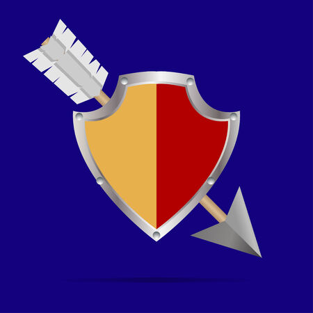 Shield  and arrowのイラスト素材