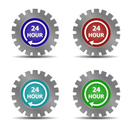 24 HR ICONのイラスト素材