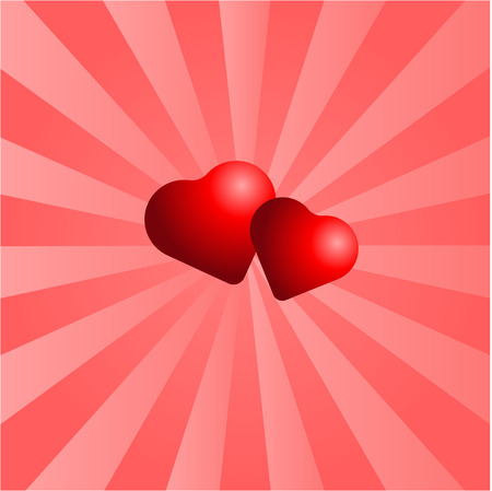 Heart Shape On Glowing backgroundのイラスト素材