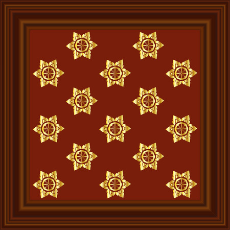 Black Walnut  Wood  Frameのイラスト素材