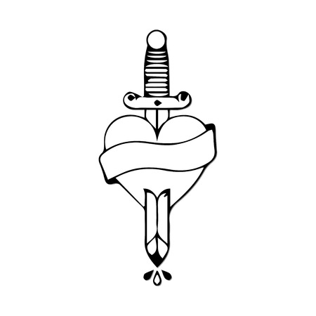 Sword with Heartのイラスト素材
