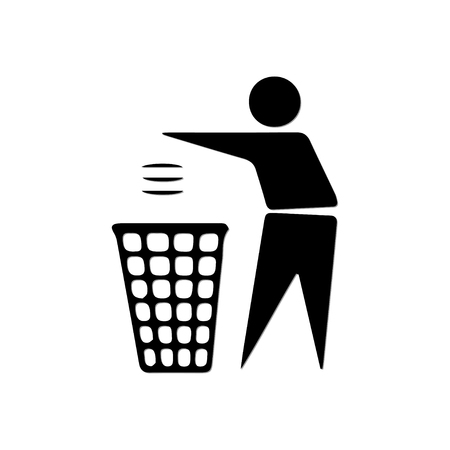 People with trashのイラスト素材