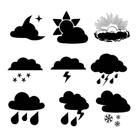 Weather icons setのイラスト素材