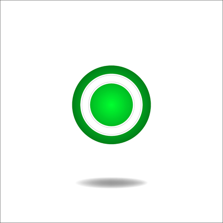 Green Circle Buttonのイラスト素材