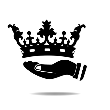 Hand with Crownのイラスト素材