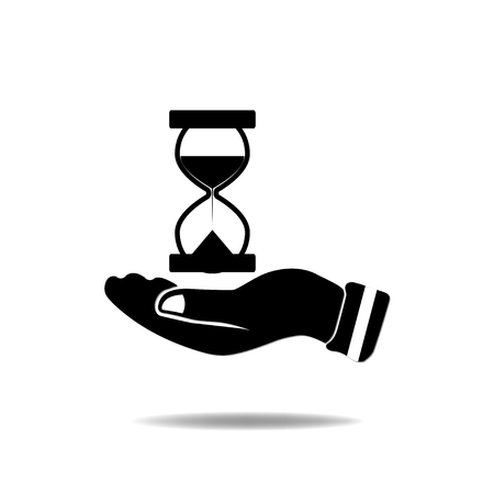 Hand with HourGlassのイラスト素材