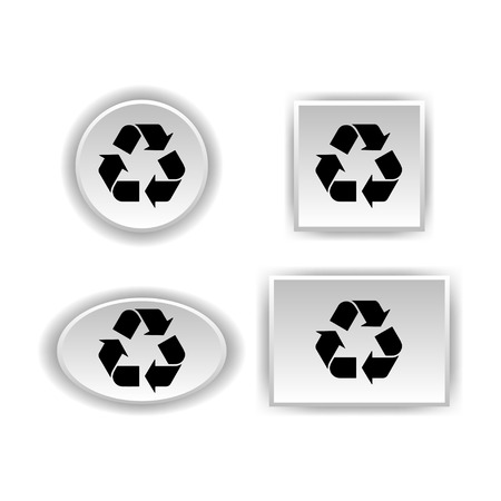 Recycle sign on Labelsのイラスト素材
