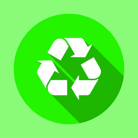 Recycle sign Long shadowのイラスト素材