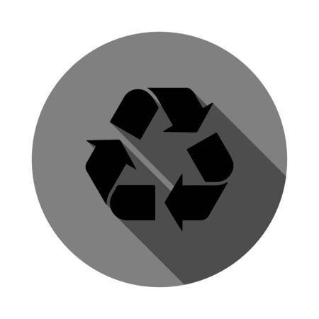 Recycle sign Long shadowのイラスト素材