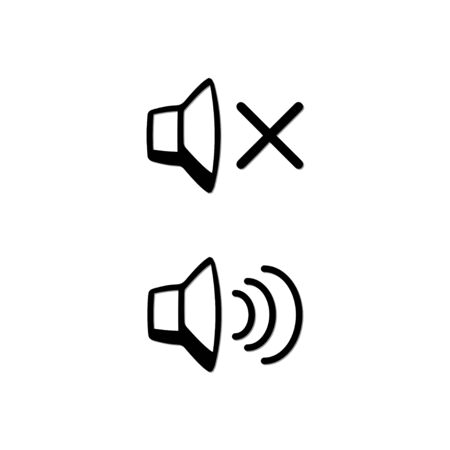 sound off and sound onのイラスト素材