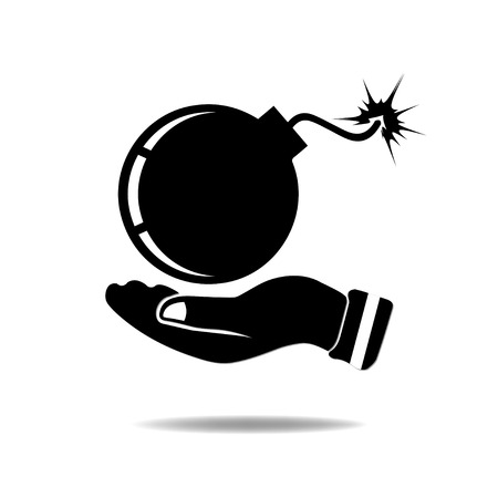 Hand with Bombのイラスト素材