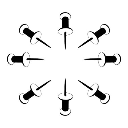 Pin Setのイラスト素材