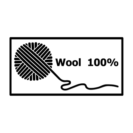 Wool 100%のイラスト素材