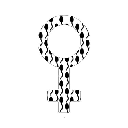 Female symbols with Spermのイラスト素材