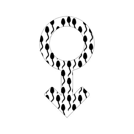 Male symbols with Spermのイラスト素材