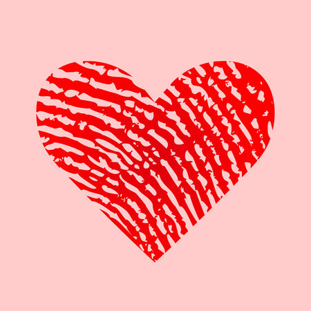 Heart Finger Printのイラスト素材