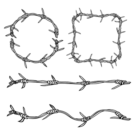 Barbed wireのイラスト素材