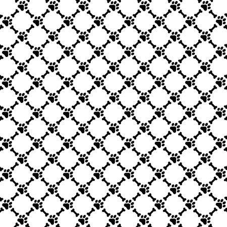 Paw Print with Bone dog backgroundのイラスト素材