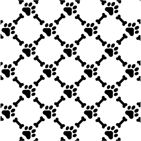 Paw Print with Bone dog backgroundのイラスト素材