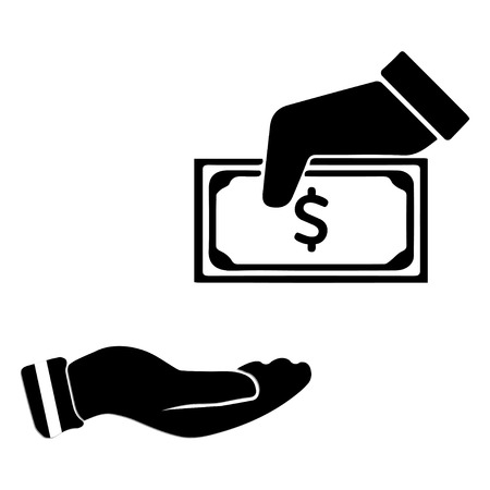 Hand with Moneyのイラスト素材